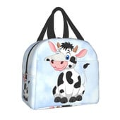 Slatka torba za ručak izolirana od kravljeg mlijeka za žene, nepropusna, termalna kutija za hlađenje, kutija za ručak za djecu školsku djecu Hrana za piknik