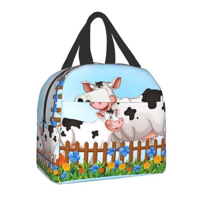 Slatka torba za ručak izolirana od kravljeg mlijeka za žene, nepropusna, termalna kutija za hlađenje, kutija za ručak za djecu školsku djecu Hrana za piknik