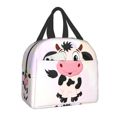 Slatka torba za ručak izolirana od kravljeg mlijeka za žene, nepropusna, termalna kutija za hlađenje, kutija za ručak za djecu školsku djecu Hrana za piknik