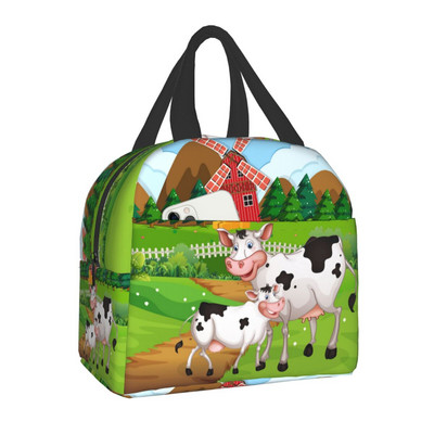 Slatka torba za ručak izolirana od kravljeg mlijeka za žene, nepropusna, termalna kutija za hlađenje, kutija za ručak za djecu školsku djecu Hrana za piknik