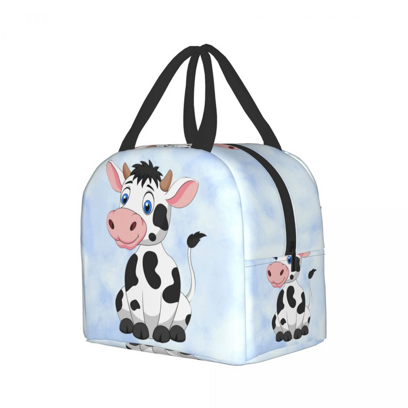 Slatka torba za ručak izolirana od kravljeg mlijeka za žene, nepropusna, termalna kutija za hlađenje, kutija za ručak za djecu školsku djecu Hrana za piknik