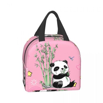 Panda Bear Insulated Lunch Bag for Outdoor Picnic Portable Cooler Thermal Lunch Box Γυναικείες Παιδικές Σχολικές Εργασίες Τσάντες αποθήκευσης τροφίμων