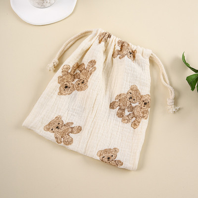 Slatki medo Torbica s uzicom Pamuk Potrepštine za bebe Torba za pelene Kozmetika Uredski materijal Ručne torbice Djevojka Torbica s uzicom Organizator nakita