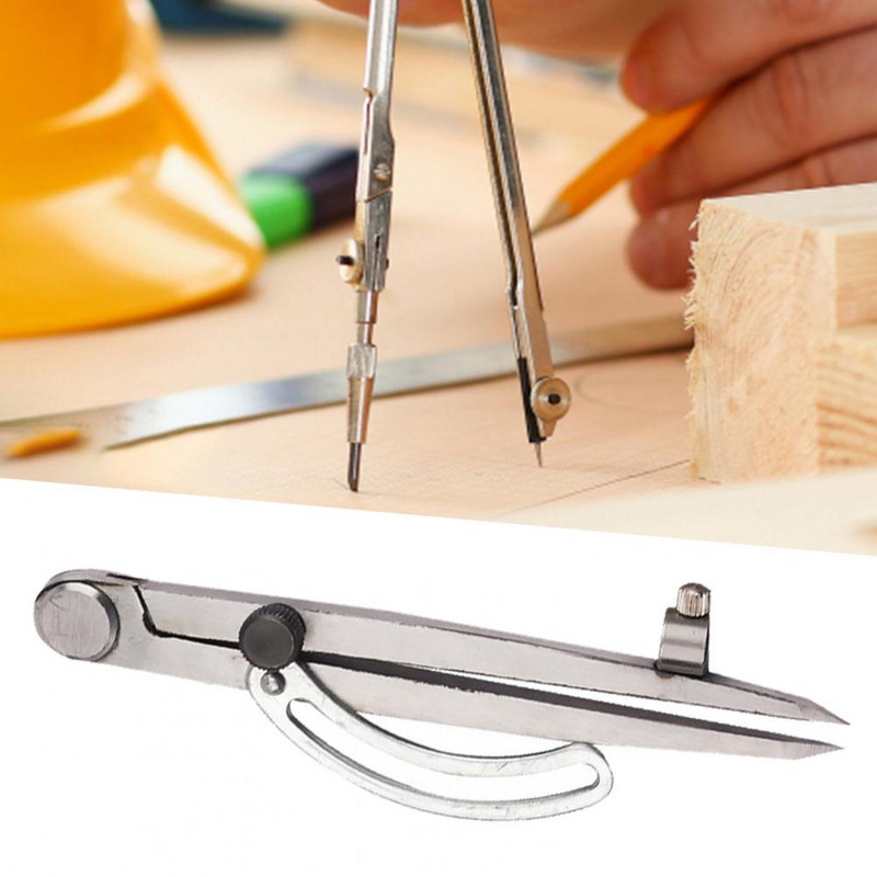 Kompas s krilcima od 6 inča, profesionalni, učinkoviti, čvrsti građevinski aparat od ugljičnog čelika, kompas-krug za obradu drveta