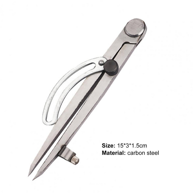 Kompas s krilcima od 6 inča, profesionalni, učinkoviti, čvrsti građevinski aparat od ugljičnog čelika, kompas-krug za obradu drveta