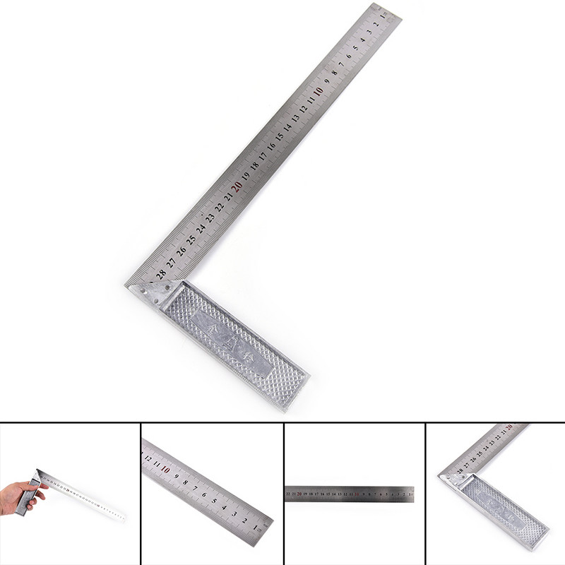 150x300mm*1.2mm Najnoviji ravni nehrđajući čelik 90 stupnjeva metričke skale Kvadratno ravnalo Školski uredski pribor 1kom