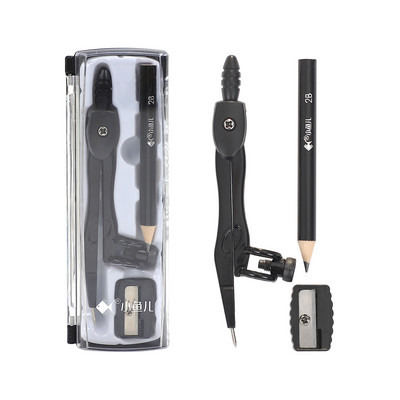 JIANWU mustast metallist kompassi geomeetriakomplekt tsingisulamist multifunktsionaalne klambriga pliiats Kompass kirjutamine joonistustööriistad koolikontori kirjatarbed