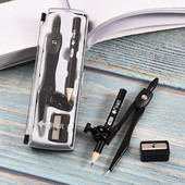 Set od 3 komada metalnih kompasa s šiljilom za umjetnost, crtanje, ured, školarci, matematika, geometrija, crtanje, pribor za pisanje