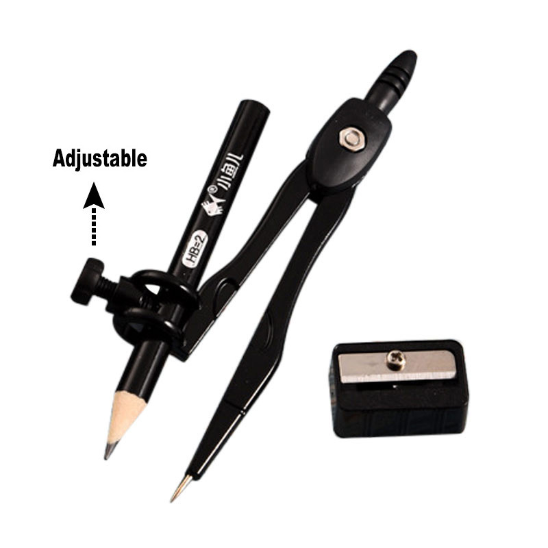 Set od 3 komada metalnih kompasa s šiljilom za umjetnost, crtanje, ured, školarci, matematika, geometrija, crtanje, pribor za pisanje