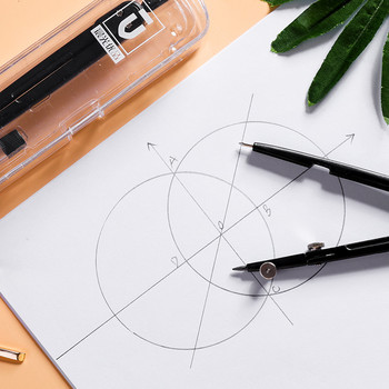 M&G 1 комплект метални компаси Дизайн чертеж Инженерен инструмент Инструмент Офис ученически консумативи с кутия и молив