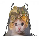 Flower Power Bull The Kitten Savelkamās aukliņas Somas Mugursomas Mugursomas Pielāgotas somas Vīrietim mugursoma Pielāgotas somas ar logotipu