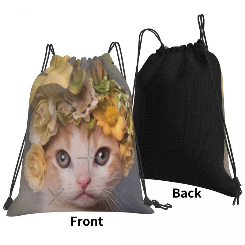 Flower Power Bull The Kitten Savelkamās aukliņas Somas Mugursomas Mugursomas Pielāgotas somas Vīrietim mugursoma Pielāgotas somas ar logotipu