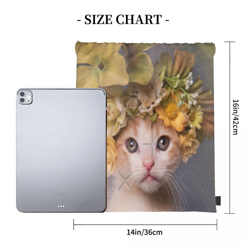 Flower Power Bull The Kitten Savelkamās aukliņas Somas Mugursomas Mugursomas Pielāgotas somas Vīrietim mugursoma Pielāgotas somas ar logotipu