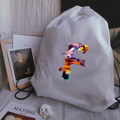 Torbe s uzicom za crtanje Kreativna torba s uzicom za ispis slova Torba za plažu Sportske torbe Snop džepna torba za jogu Unisex ruksak Torba za knjige