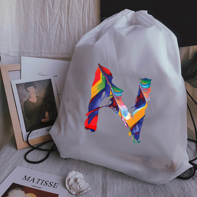 Torbe s uzicom za crtanje Kreativna torba s uzicom za ispis slova Torba za plažu Sportske torbe Snop džepna torba za jogu Unisex ruksak Torba za knjige
