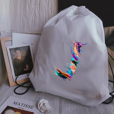 Torbe s uzicom za crtanje Kreativna torba s uzicom za ispis slova Torba za plažu Sportske torbe Snop džepna torba za jogu Unisex ruksak Torba za knjige