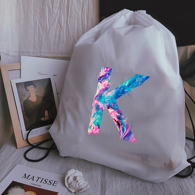 Torbe s uzicom za crtanje Kreativna torba s uzicom za ispis slova Torba za plažu Sportske torbe Snop džepna torba za jogu Unisex ruksak Torba za knjige