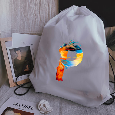 Torbe s uzicom za crtanje Kreativna torba s uzicom za ispis slova Torba za plažu Sportske torbe Snop džepna torba za jogu Unisex ruksak Torba za knjige