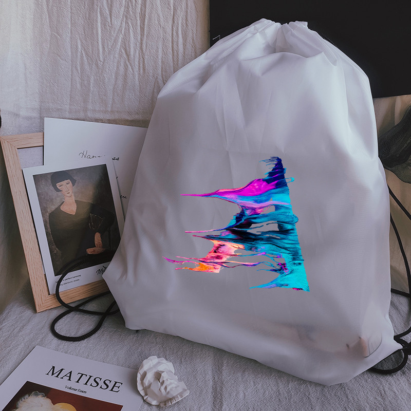 Torbe s uzicom za crtanje Kreativna torba s uzicom za ispis slova Torba za plažu Sportske torbe Snop džepna torba za jogu Unisex ruksak Torba za knjige