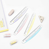 15 cm liniuotė Mielos spalvos bangos linijos mastelis skaidrios tiesios liniuotės taisyklės biuro mokyklos matavimo įrankiai mokinio piešimo liniuotė