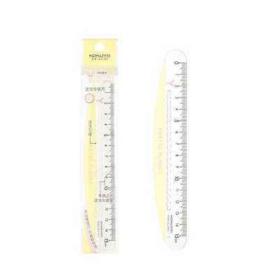 15 cm liniuotė Mielos spalvos bangos linijos mastelis skaidrios tiesios liniuotės taisyklės biuro mokyklos matavimo įrankiai mokinio piešimo liniuotė