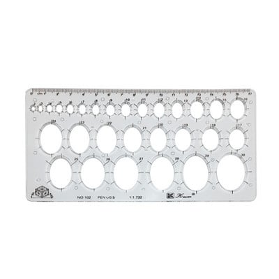 Átlátszó vonalzó méret Hordozható vonalzók Többfunkciós mérőeszköz sablon Kör stencil Iskolai irodai 2. típus