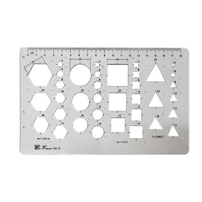 Átlátszó vonalzó méret Hordozható vonalzók Többfunkciós mérőeszköz sablon Kör stencil Iskolai irodai 2. típus