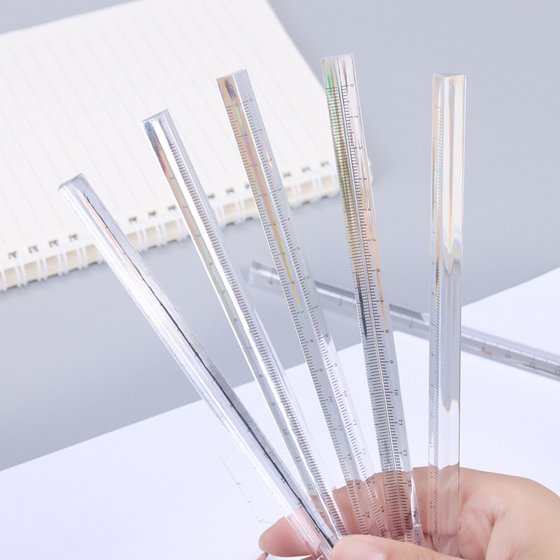 15 cm/20 cm, triunghiular transparent, riglă dreaptă, instrumente de sondaj pentru desen, instrumente de măsurare pentru desen de birou, școală, cadouri pentru studenți