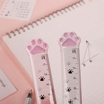 Cute Cat Claw Creative 15cm Διαφανής πλαστικός χάρακας Μετρητικός χάρακας Kawaii Student School Αναλώσιμα Γραφείου Χαριτωμένα χαρτικά