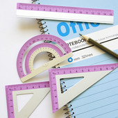 1/4 vnt./rinkinys UV aliuminio lydinio liniuotės brėžinio matavimo geometrija trikampio liniuotė Tiesioji liniuotė Įvairios liniuotės tiekimas