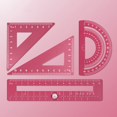 1/4 vnt./rinkinys UV aliuminio lydinio liniuotės brėžinio matavimo geometrija trikampio liniuotė Tiesioji liniuotė Įvairios liniuotės tiekimas