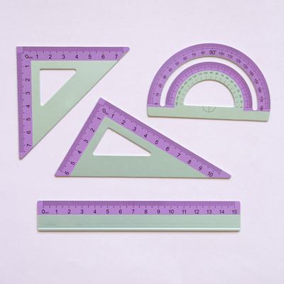 1/4 vnt./rinkinys UV aliuminio lydinio liniuotės brėžinio matavimo geometrija trikampio liniuotė Tiesioji liniuotė Įvairios liniuotės tiekimas