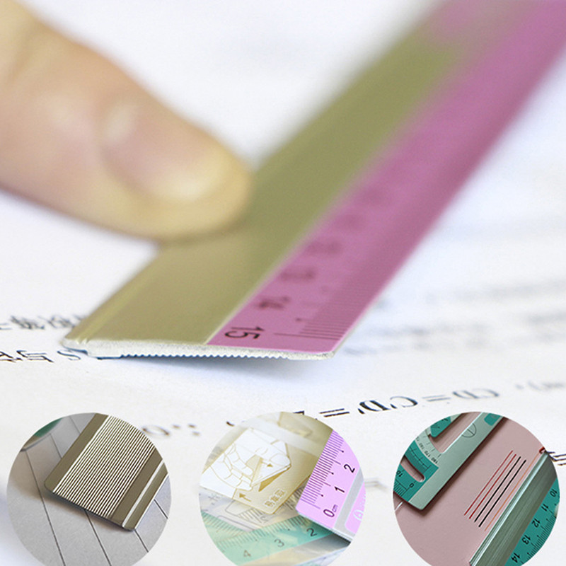 1/4 vnt./rinkinys UV aliuminio lydinio liniuotės brėžinio matavimo geometrija trikampio liniuotė Tiesioji liniuotė Įvairios liniuotės tiekimas