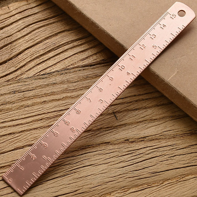 Χάρακας 15 εκ. Χάλκινος ορείχαλκος Χάρακας εξωτερικού χώρου Εργαλείο μέτρησης EDC Χάρακας μέτρησης Ράβδος Εύχρηστος ίσιος χάρακας Εργαλείο μέτρησης ζωγραφικής