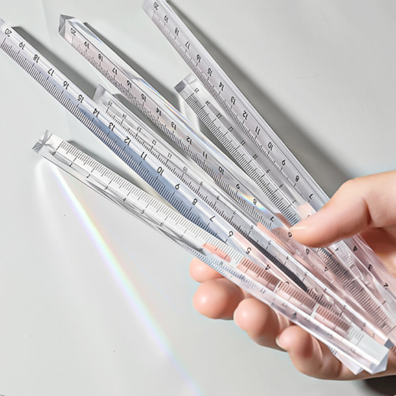 15 cm 20 cm jednostavno prozirno trokutasto ravno plastično ravnalo studentski pribor za crtanje poklon uredski školski alat za mjerenje