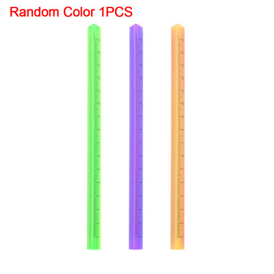 15 cm/20 cm värviline läbipaistev kolmemõõtmeline kolmnurkne skaala joonlaud, täpne mõõtmine statsionaarsed joonlauad koolitarbed