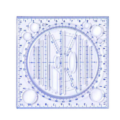 Forgatható többfunkciós rajzvonalzó Matematika Geometriai ábra Vonalzó Tanulás Írószerek
