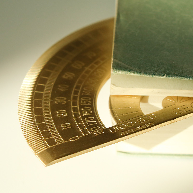 Aukštos kokybės žalvario, iš aliuminio lydinio liniuotės rinkinys Matematinis kampo matavimo matuoklis mokiniams Mokykliniai mokomieji matavimo įrankiai