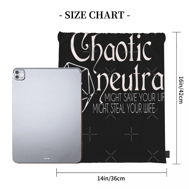 Kaootiline neutraalne võib päästa teie elu Pingutusnööriga kotid Seljakotid Tüdrukute kott Kawaii kott Mehe seljakott Pingutusnööriga seljakott