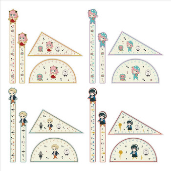 4 бр./компл. SPY×FAMILY Rulers Straight Anime Anya Forger Ruler Kawaii Канцеларски материали Офис Училищни детски консумативи Стационарен костюм