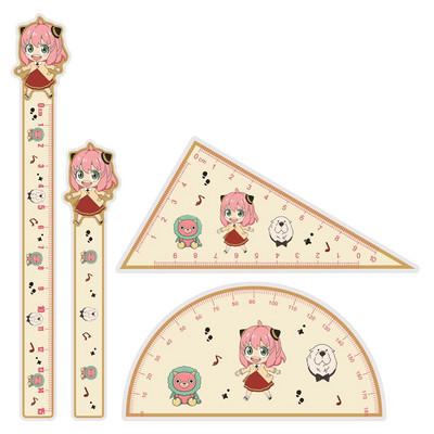 4 τμχ/σετ SPY×FAMILY Rulers Straight Anime Anya Forger Ruler Kawaii Γραφείο Σχολική Παιδική Προμήθειες Σταθερή στολή