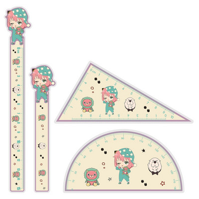 4 τμχ/σετ SPY×FAMILY Rulers Straight Anime Anya Forger Ruler Kawaii Γραφείο Σχολική Παιδική Προμήθειες Σταθερή στολή