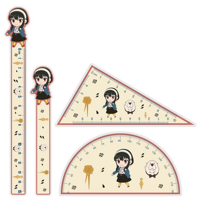 4 τμχ/σετ SPY×FAMILY Rulers Straight Anime Anya Forger Ruler Kawaii Γραφείο Σχολική Παιδική Προμήθειες Σταθερή στολή