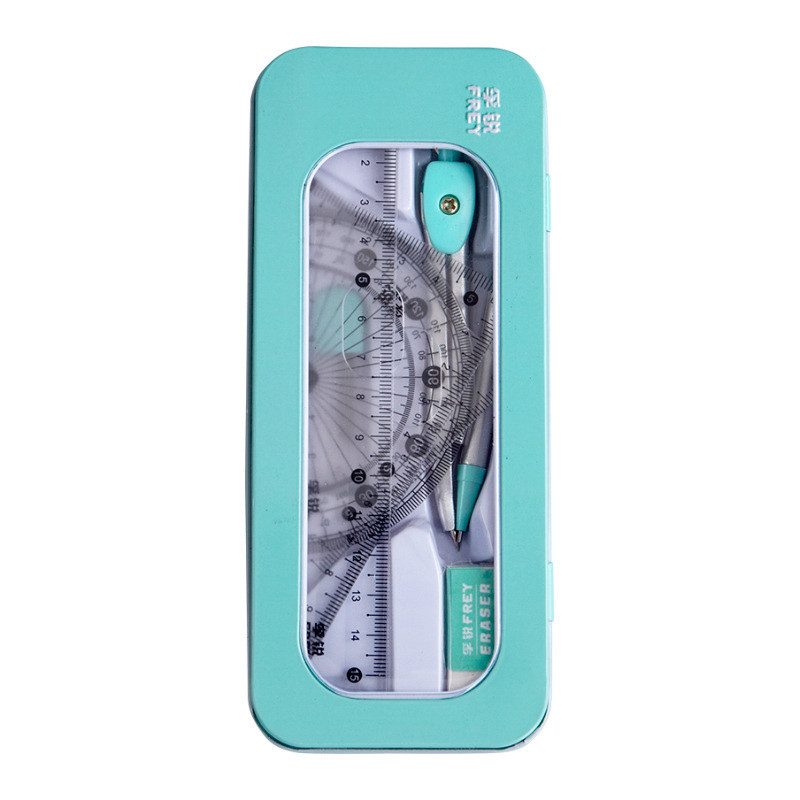 7 gab./komplekts Matemātiskie lineālu komplekts Daudzfunkcionāls profesionāls kompass Lineāls Zīmēšanas rīki Skolas piederumi Skolēniem Kancelejas preces