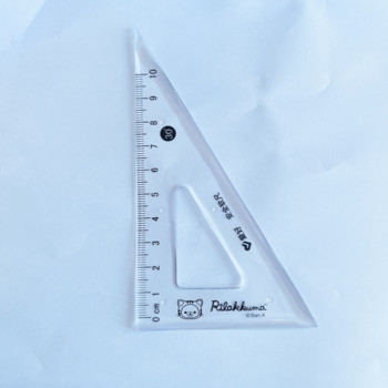 AIHAO 75167 Комплект меки линийки Rilakkuma Геометрия Математика Квадратни градуси Триъгълник Канцеларски принадлежности Ъглови линийки за ученически пособия