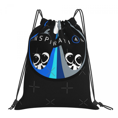 Spacex Inspiration 4 húzózsinóros táskák hátizsákok táskák egyedi táskák gyerek hátizsák vezetékkel