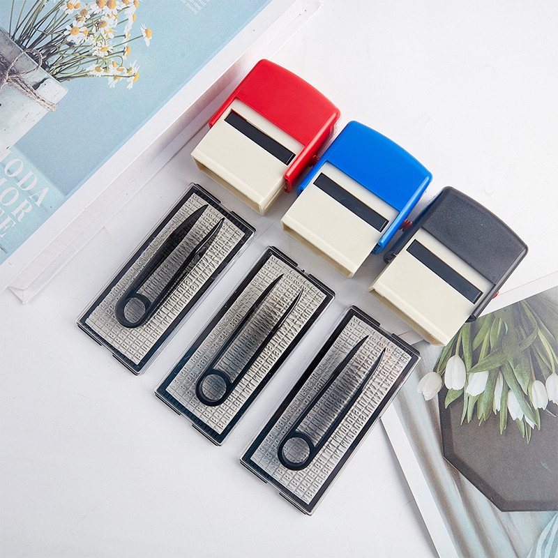 Комплект гумени печати Направи си сам персонализиран самонаписващ се с мастило бизнес адрес име номер буква печат занаяти печат гумен печат