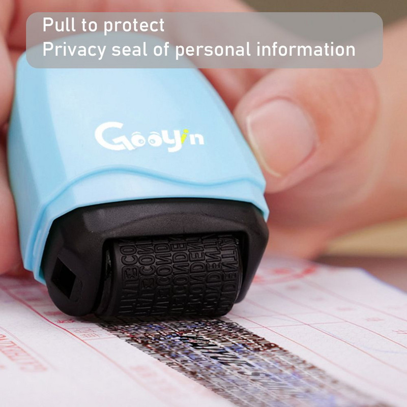 Rulltempel räpane koodi turvatempli rull, kaasaskantav isevärvitav identiteedivarguse kaitse rulltempel