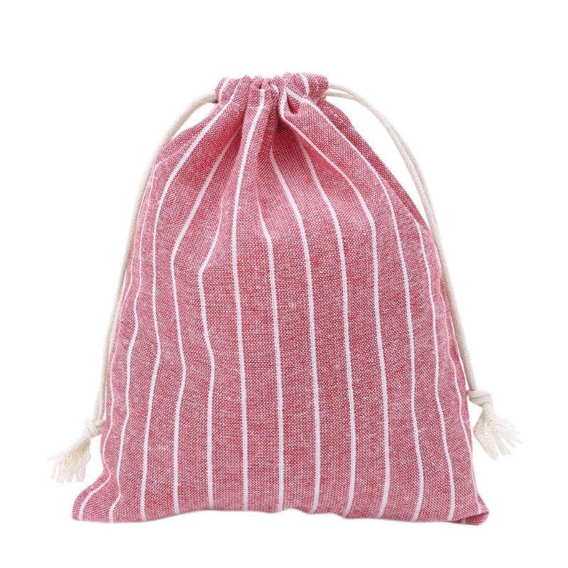 1PC božićna vrećica za pohranu slatkiša od pamučnog lana, čaj s uzicom, prijenosna