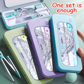 7kom Matematički set Kawaii Geometrijsko ravnalo Šestar Školski pribor 2022 Slatki student Arhitektura Matematički crteži Dopisnice